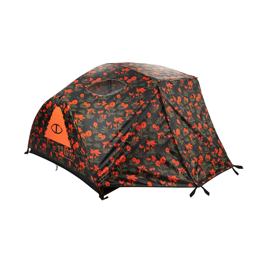 TWO MAN TENT ORCHID FLORAL BLACK