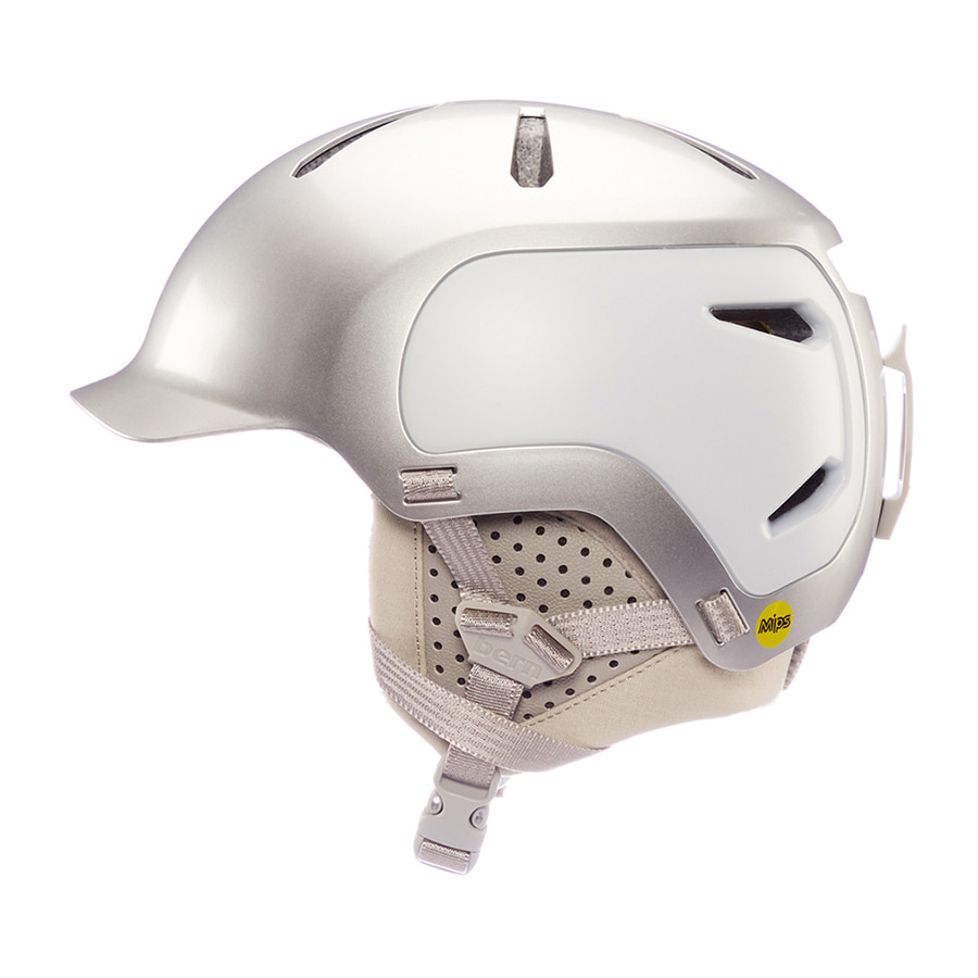 번 스노우 헬멧 와츠 2.0 밉스 Metallic Silver Tonal