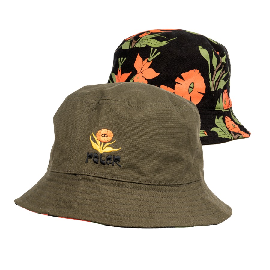REVERSIBLE VIBES BRAND BUCKET ORCHID FLORAL FOREST