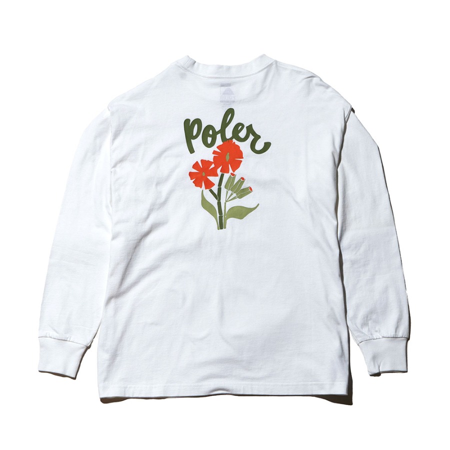 POPPY RELAX FIT L/S TEE WHITE