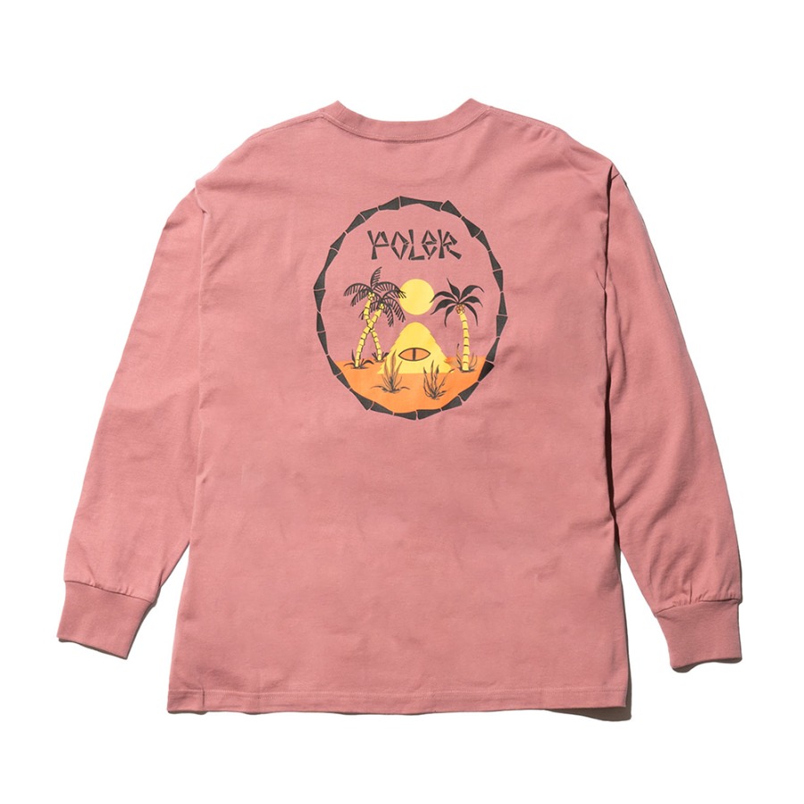 TRADER RICK RELAX FIT LS TEE ROSE BROWN