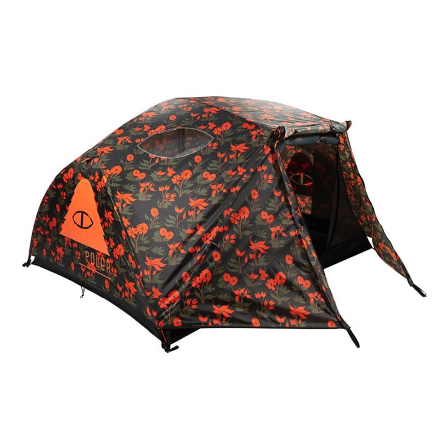TWO MAN TENT ORCHID FLORAL BLACK