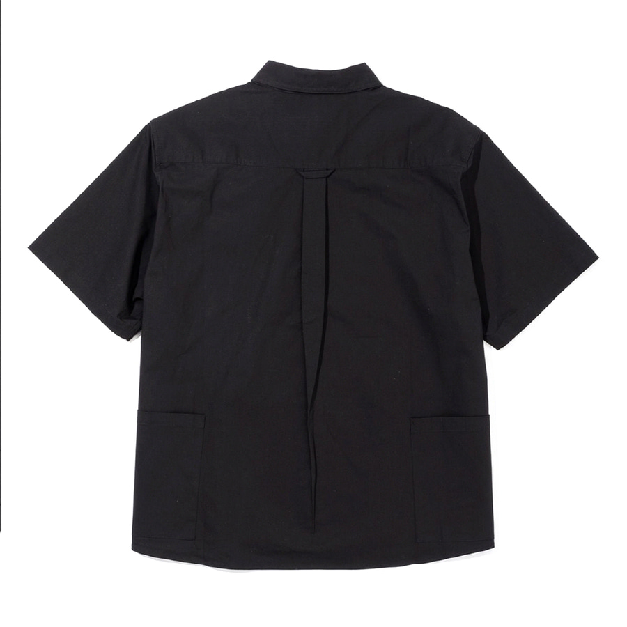 스트레치 멀티 포켓 릴렉스핏 셔츠 BLACK