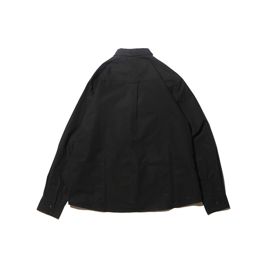 CT 립 멀티 포켓 LS 릴렉스 핏 셔츠 자켓 BLACK