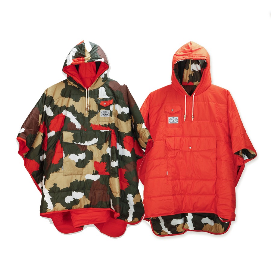 REVERSIBLE CAMP PONCHO CAMOUFLAGE