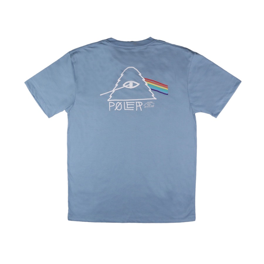 POLER PSYCHEDELIC TEE SEAGUL BLUE