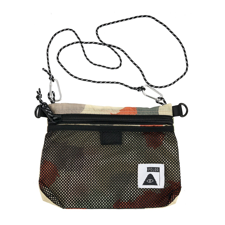 POUCH WITH MESH MUSTARD CAMO