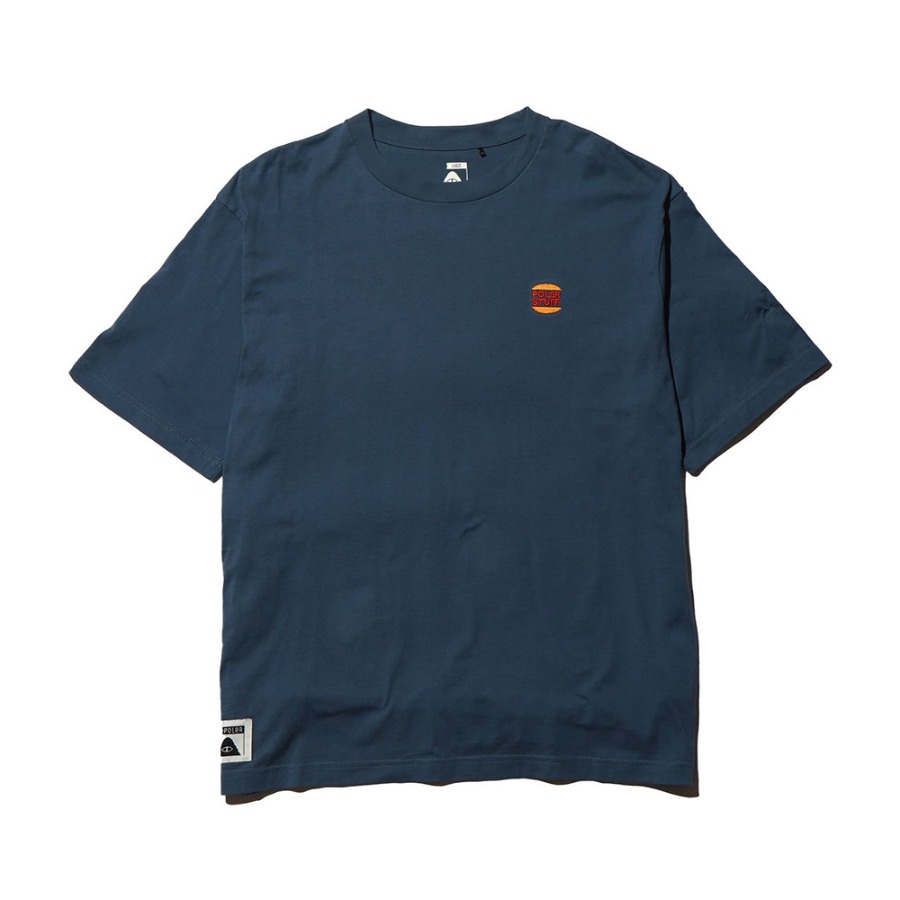 STEAMED HAMS RELAX FIT TEE BLUE GREY